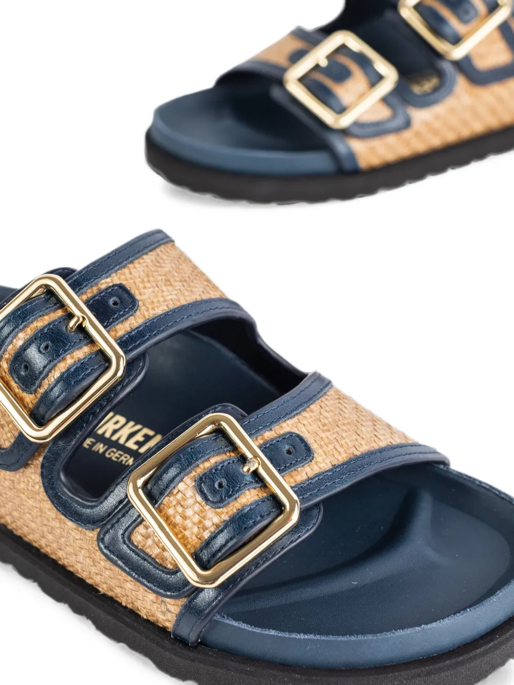 BIRKENSTOCK 1774 Arizona raffia sandals Blauw