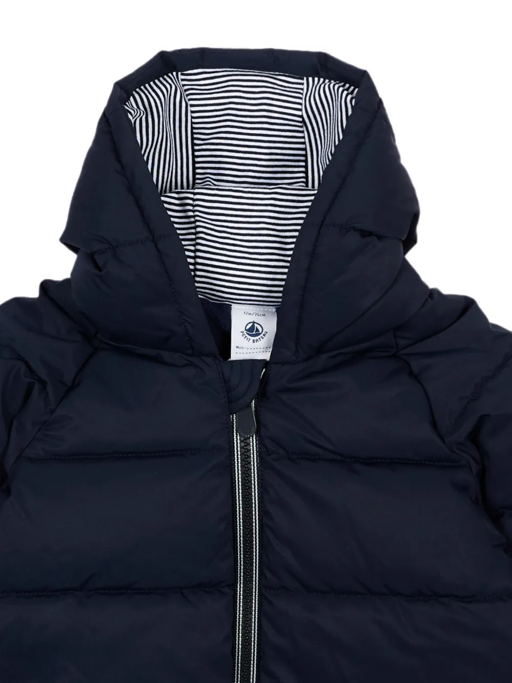 Petit Bateau Gewatteerd jack met capuchon Blauw