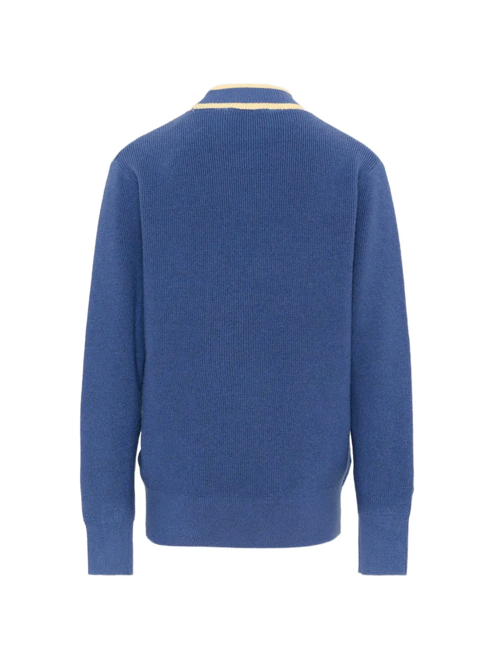 TRUSSARDI JUNIOR Ribgebreide trui met logo-patch Blauw