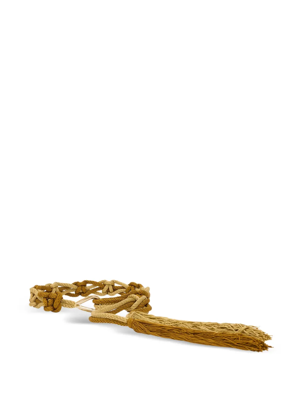 Alberta Ferretti tassel-detail braided belt - Toni neutri