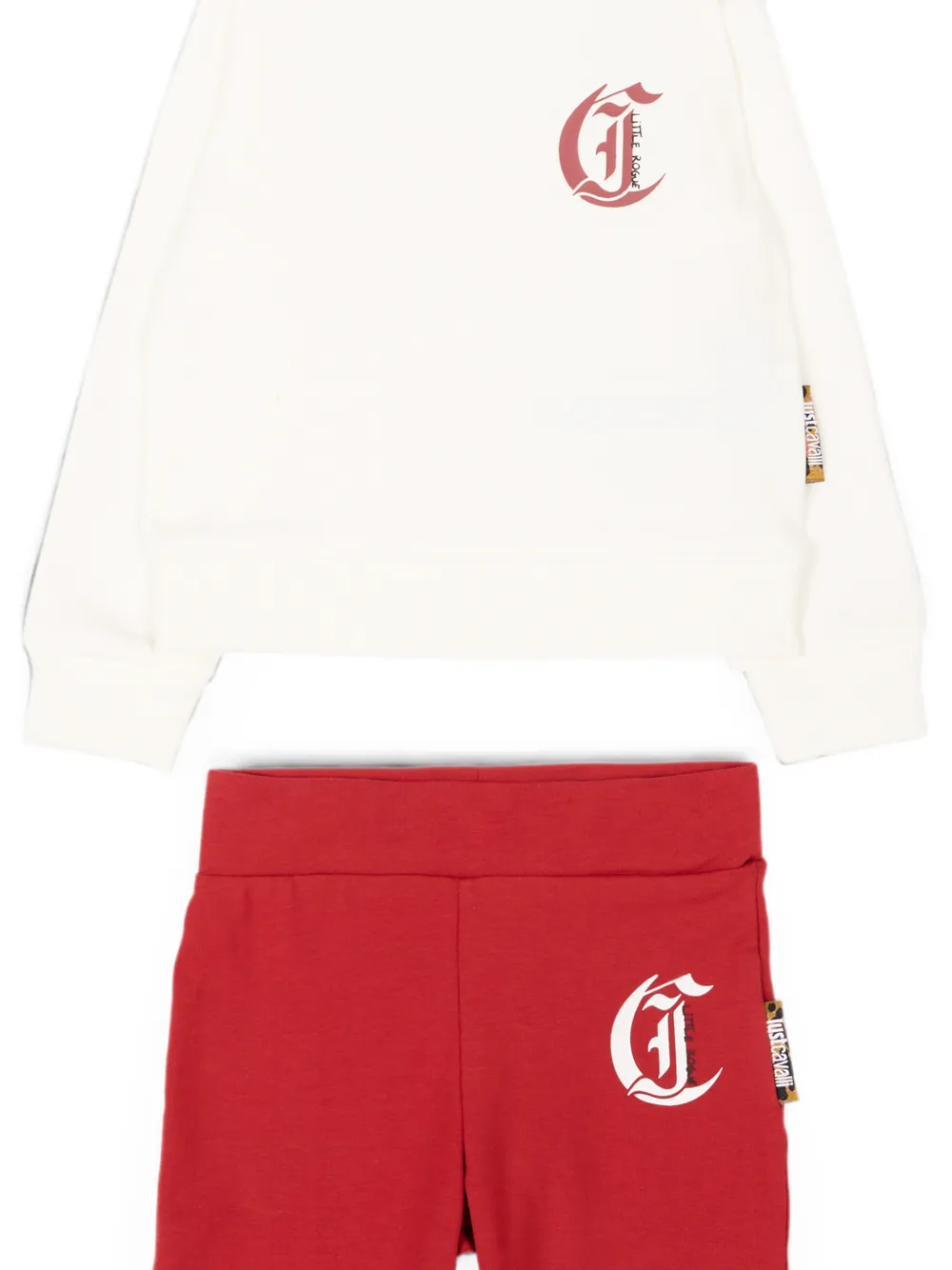 Just Cavalli Kids Trainingspak met logoprint Wit