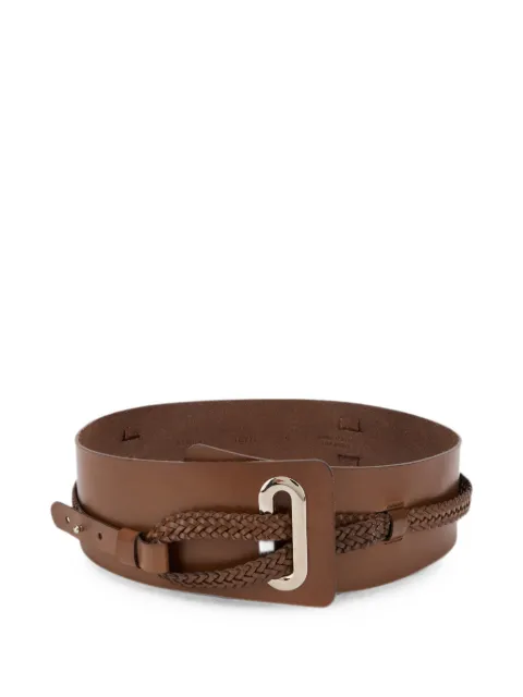 Alberta Ferretti braided-detail leather belt