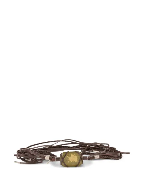 Alberta Ferretti fringe-detail braided leather belt