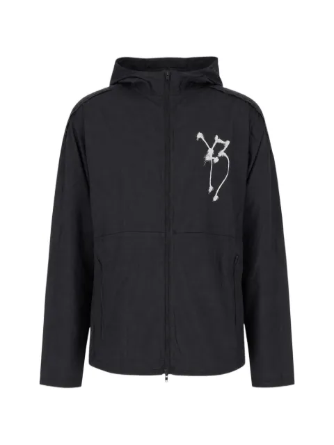 adidas graphic-print hooded jacket