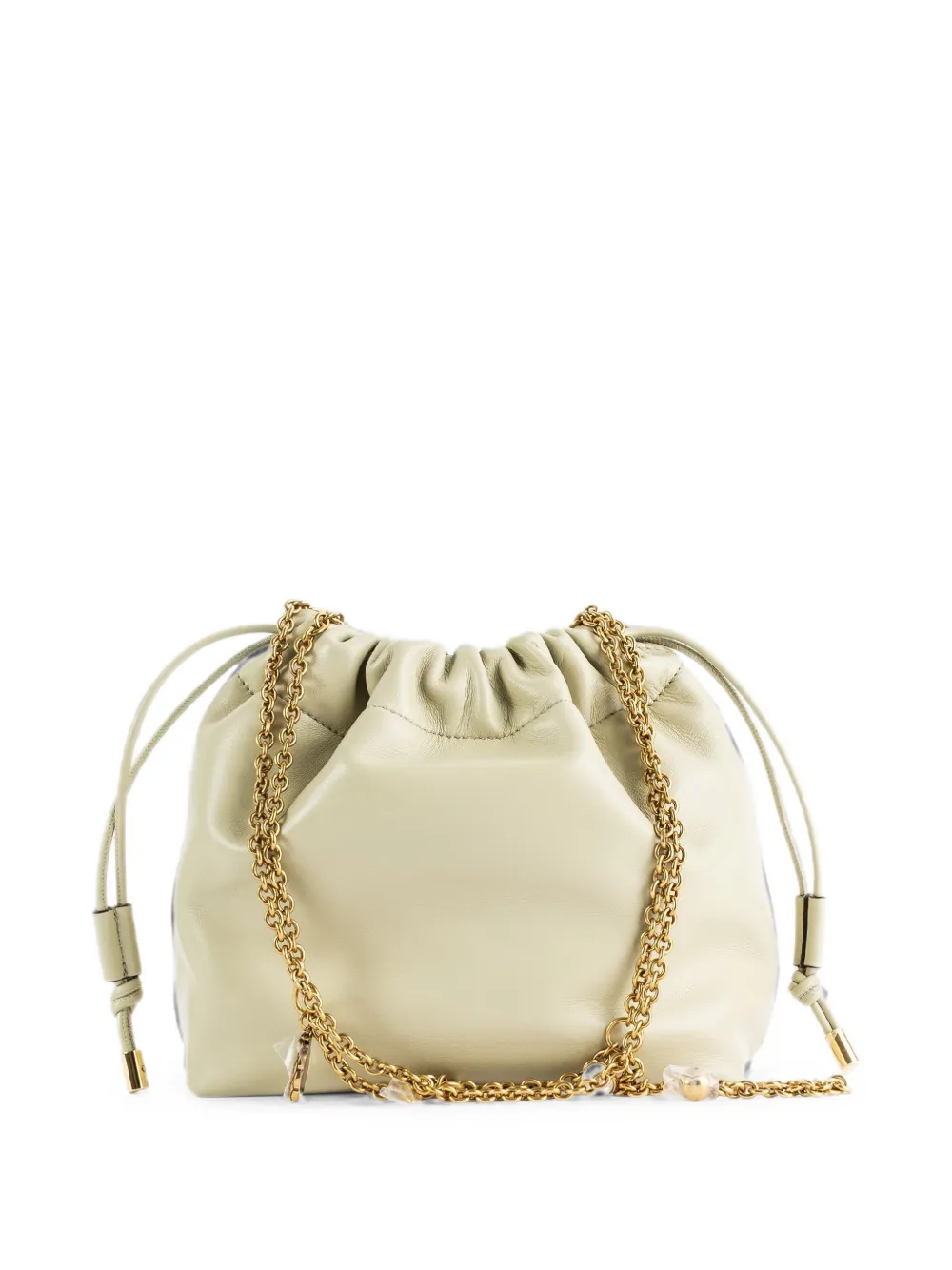 Chloé Kleine Icons nappa leren bucket-tas met trekkoord Groen