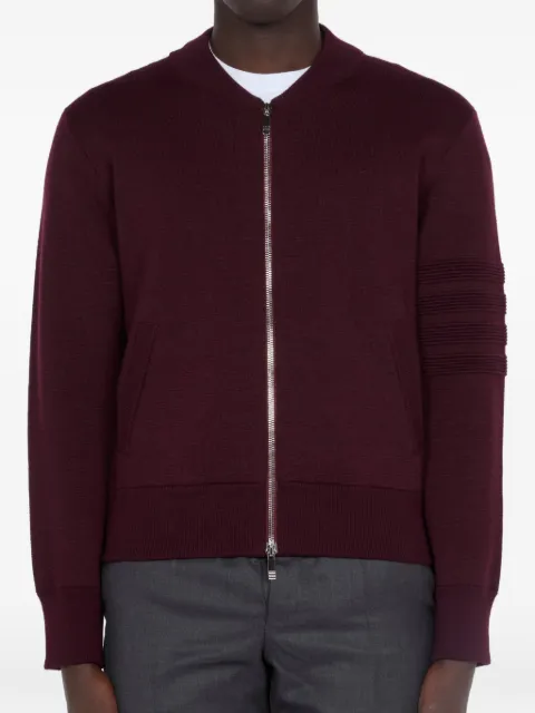 Thom Browne 4-Bar zip-up cardigan