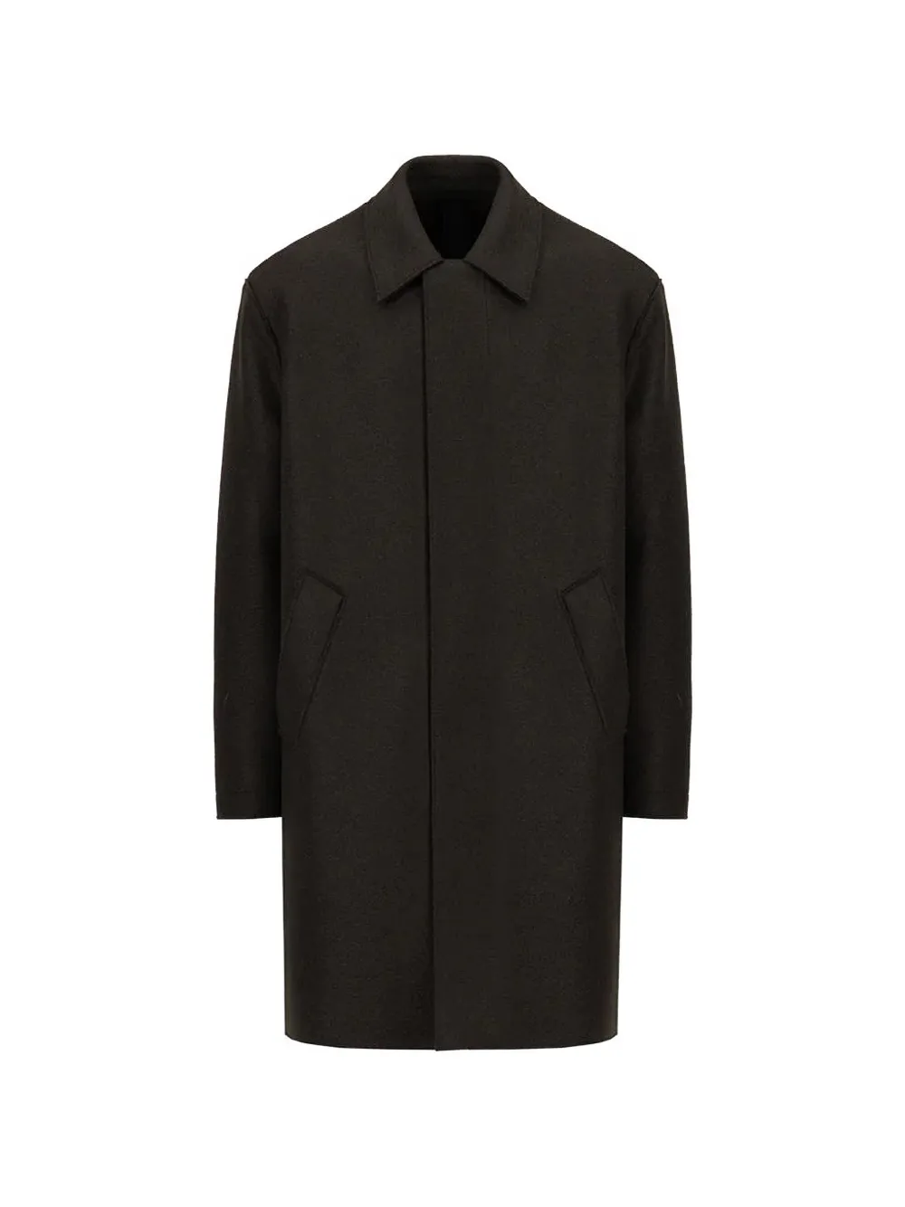 Harris Wharf London zip-up coat - Marrone