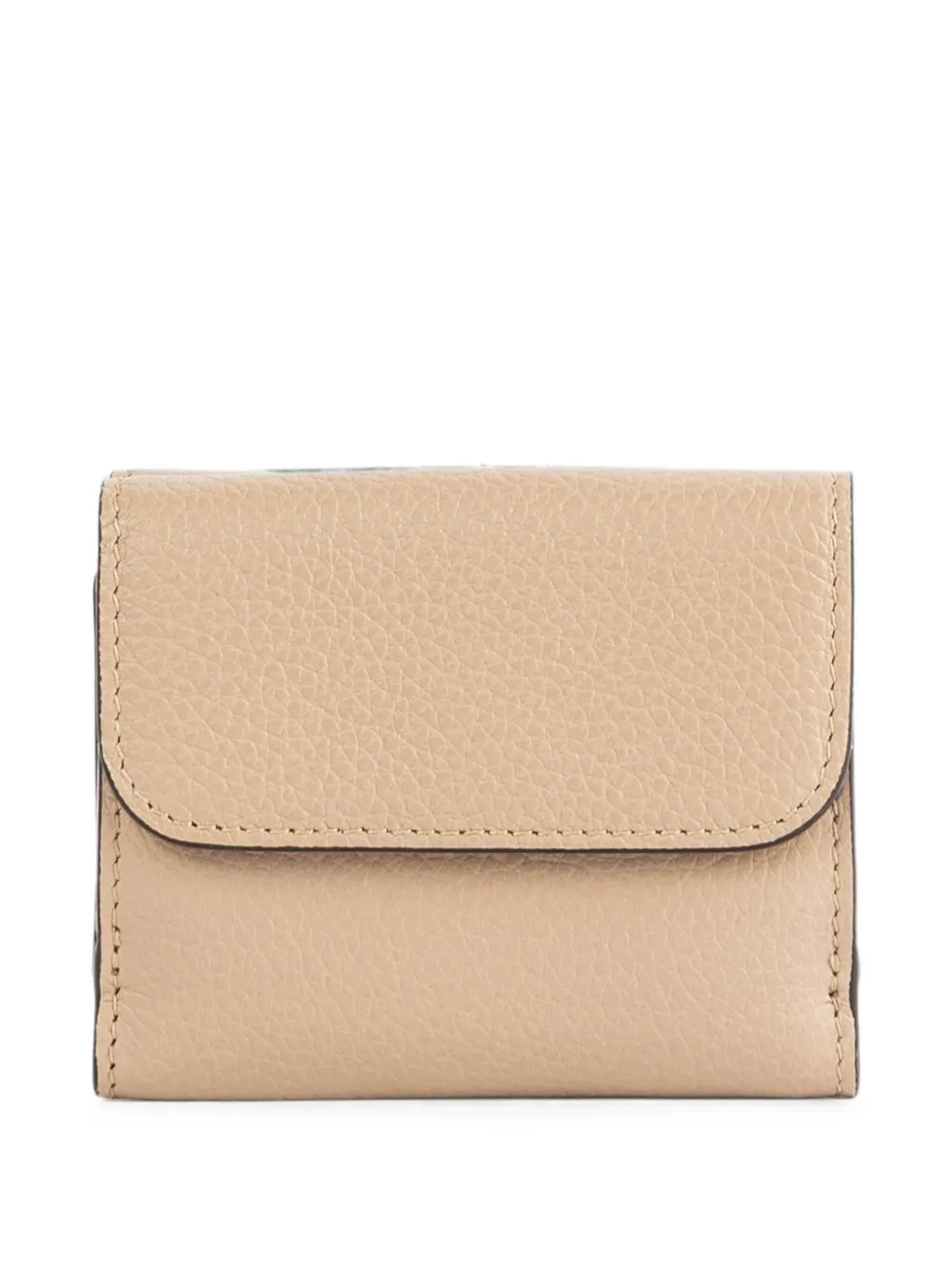 Chloé Kleine Alphabet leren portemonnee Beige