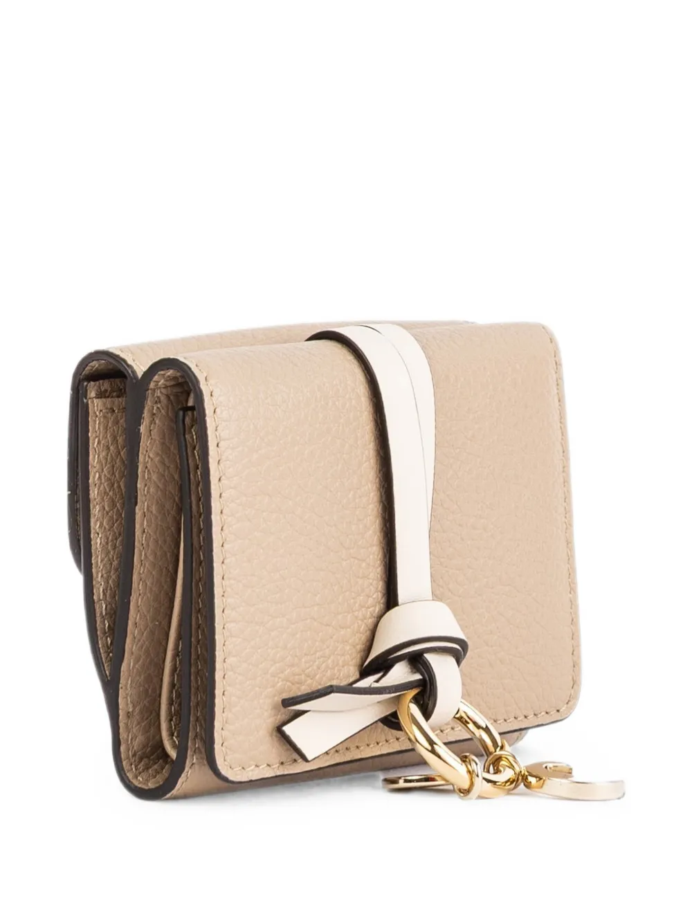 Chloé Kleine Alphabet leren portemonnee Beige