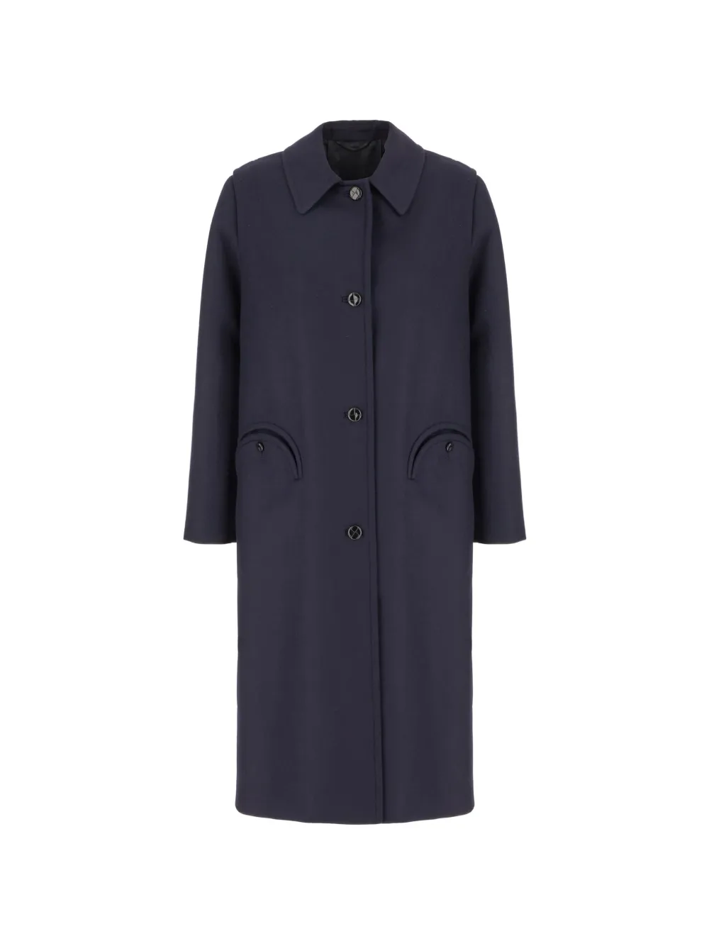 Blazé Milano virgin wool Smiley pocket coat - Blu