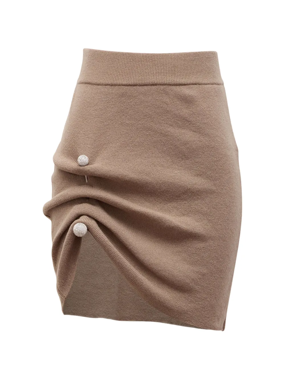 Giuseppe Di Morabito crystal-embellished gathered mini skirt - Toni neutri