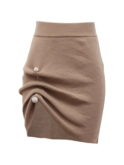 Giuseppe Di Morabito crystal-embellished gathered mini skirt