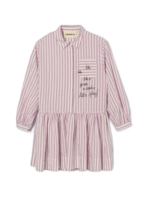 Simonetta striped embroidered shirt dress