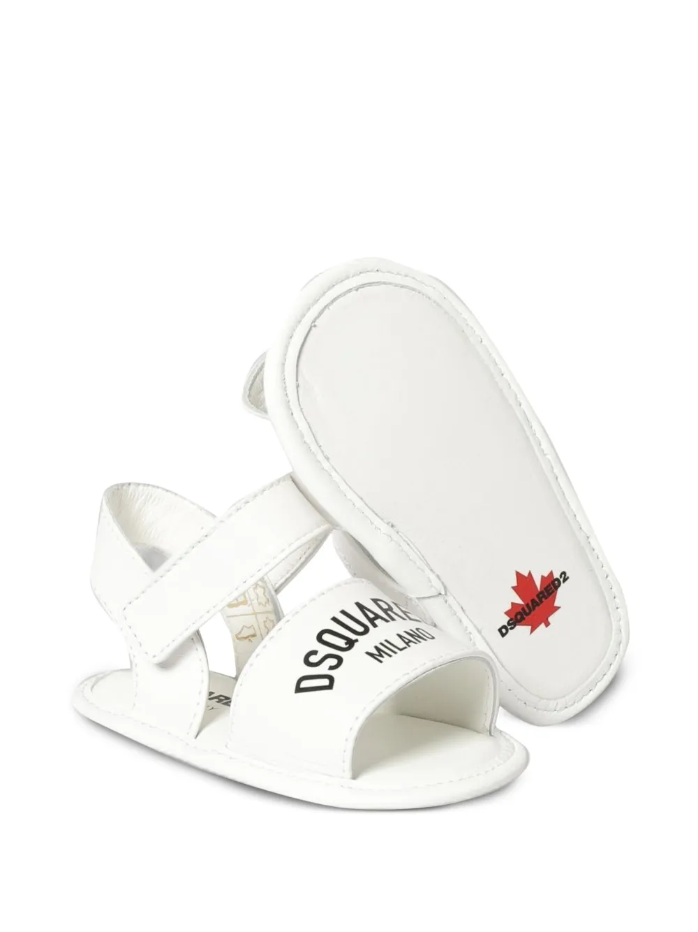 DSQUARED2 KIDS Sandalen met logoprint Wit