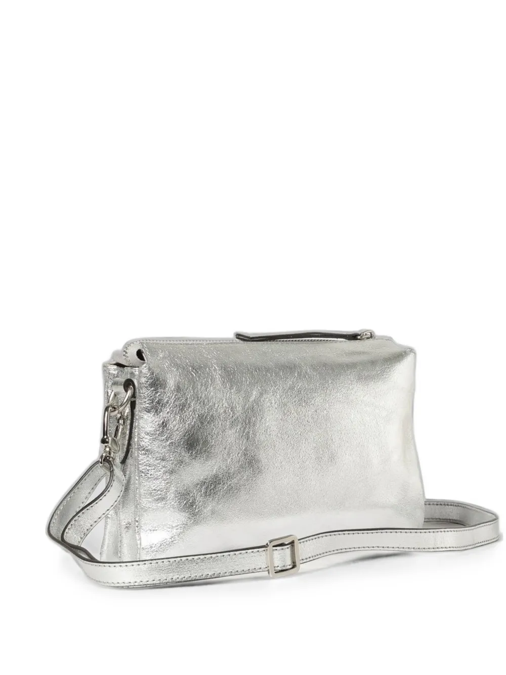Skytos New Ale pebbled leather shoulder bag - Argento