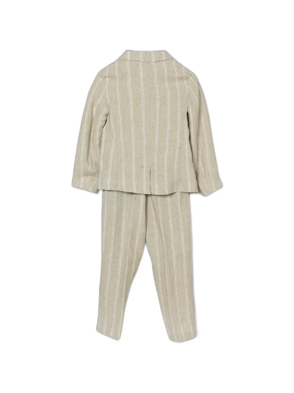 Emporio Armani Kids Linnen pak met verticale streep Beige