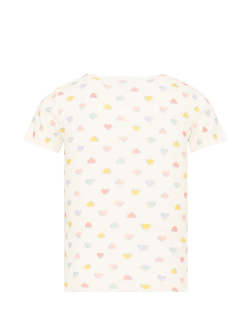 Petit Bateau Drie T-shirten met strikdetail en hartprint Groen