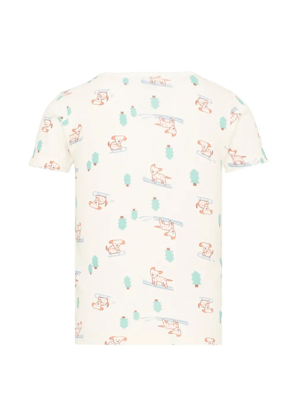 Petit Bateau Twee gestreepte T-shirts met grafische print Beige