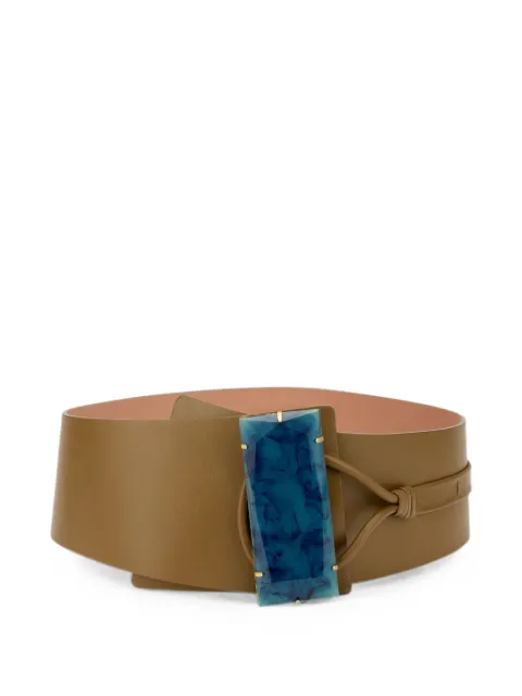 Alberta Ferretti leather buckle belt