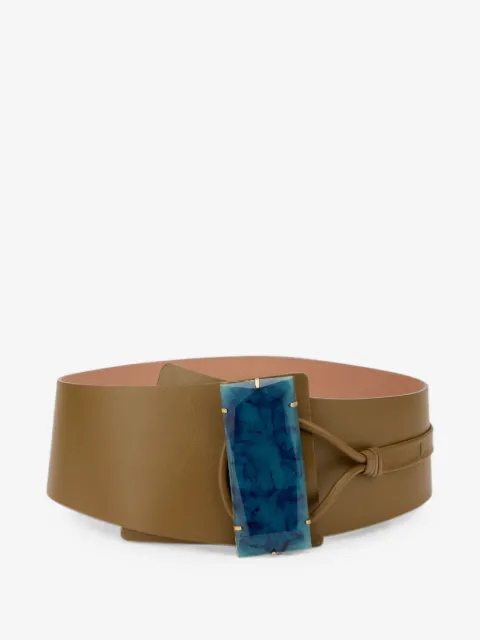 Alberta Ferretti leather buckle belt