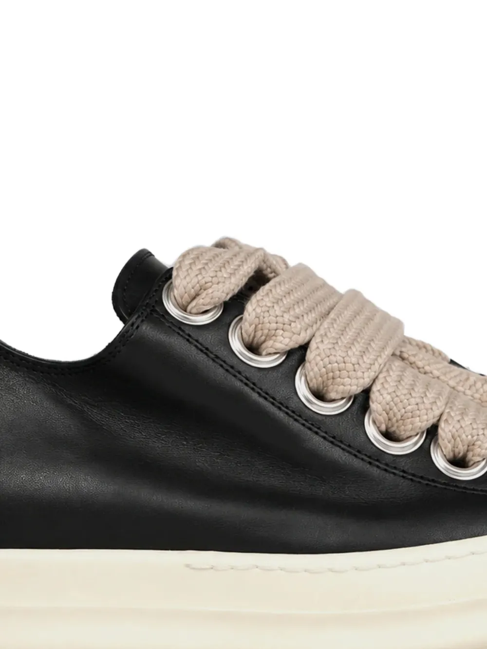 Rick Owens Jumbolace Low leather sneakers Zwart