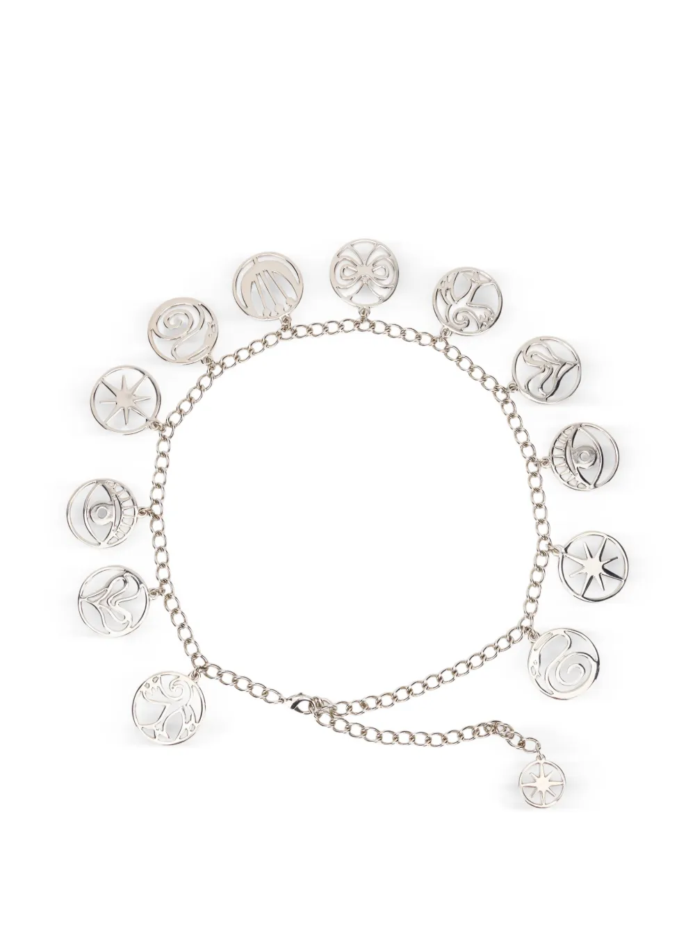Alberta Ferretti pendant chain belt - Argento