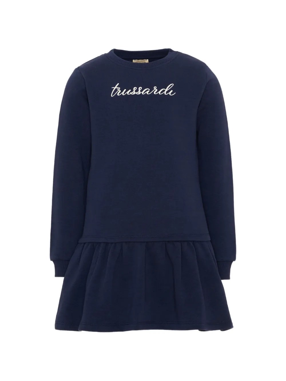 TRUSSARDI JUNIOR Jurk met geborduurd logo Blauw