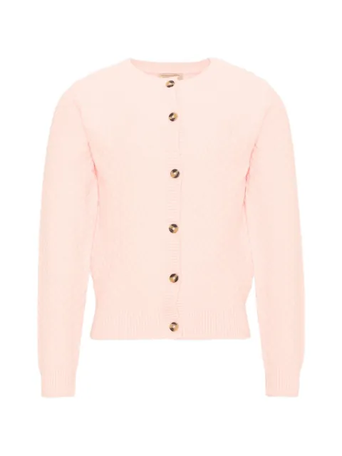 TRUSSARDI JUNIOR cable-knit button-down cardigan