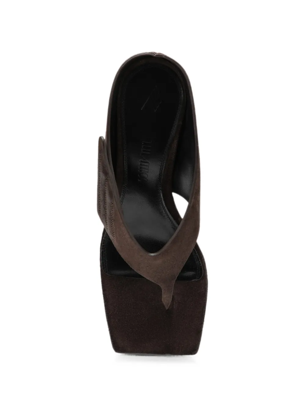 The Attico Cheope suede wedge sandals Bruin