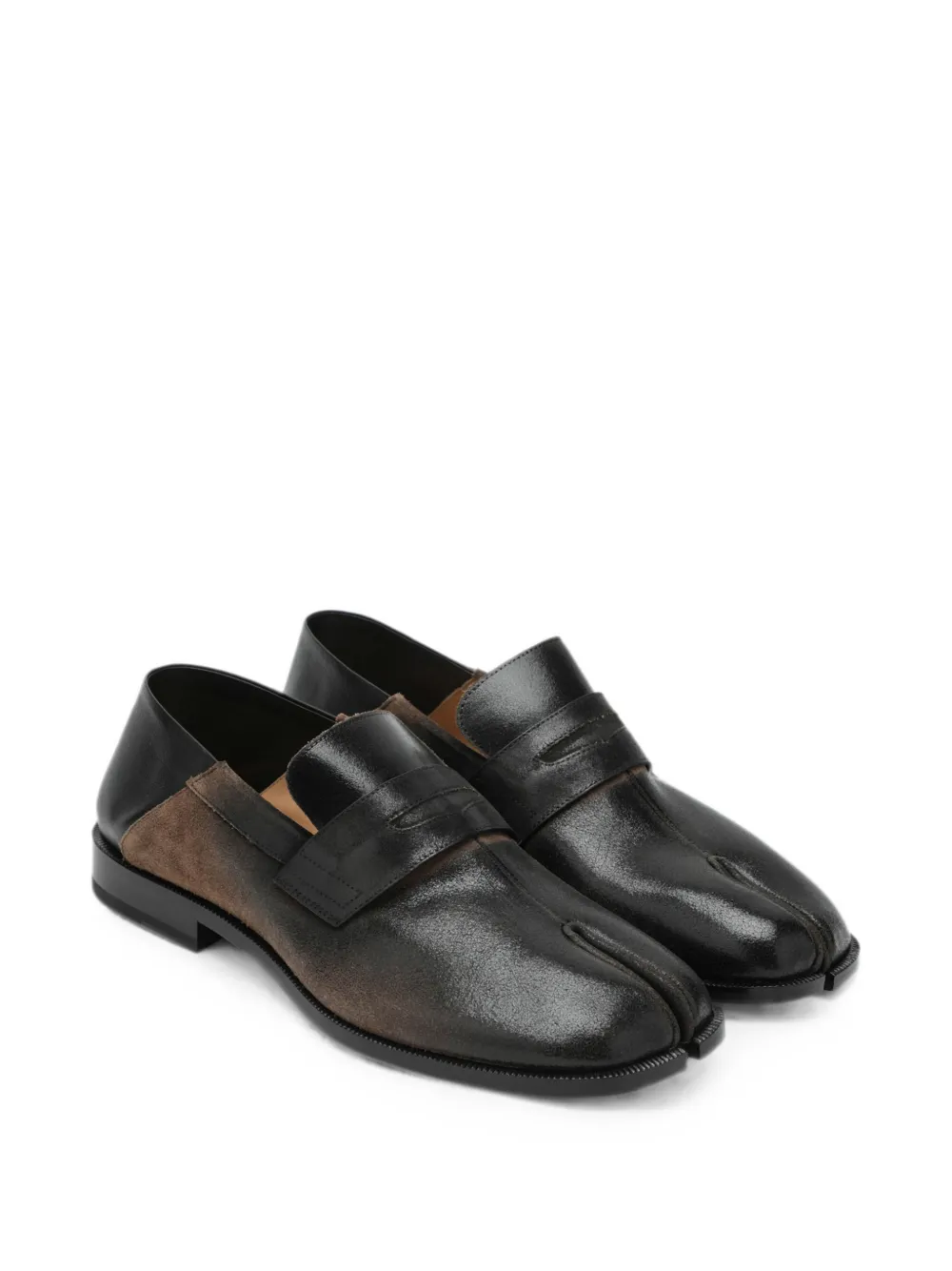 Maison Margiela Tabi City leather loafers Zwart