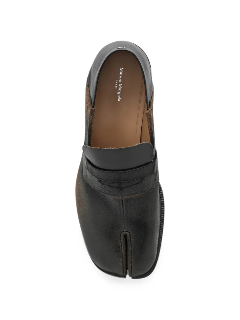 Maison Margiela Tabi City leather loafers Zwart