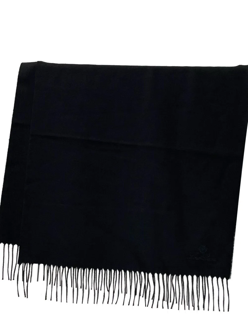 Loro Piana Leggera Grande Unita Scarf in Black, view 2