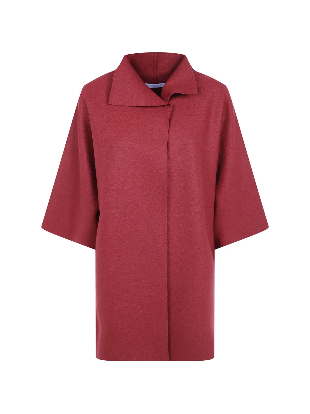 Harris Wharf London asymmetric-collar three-quarter-sleeve coat - Rot