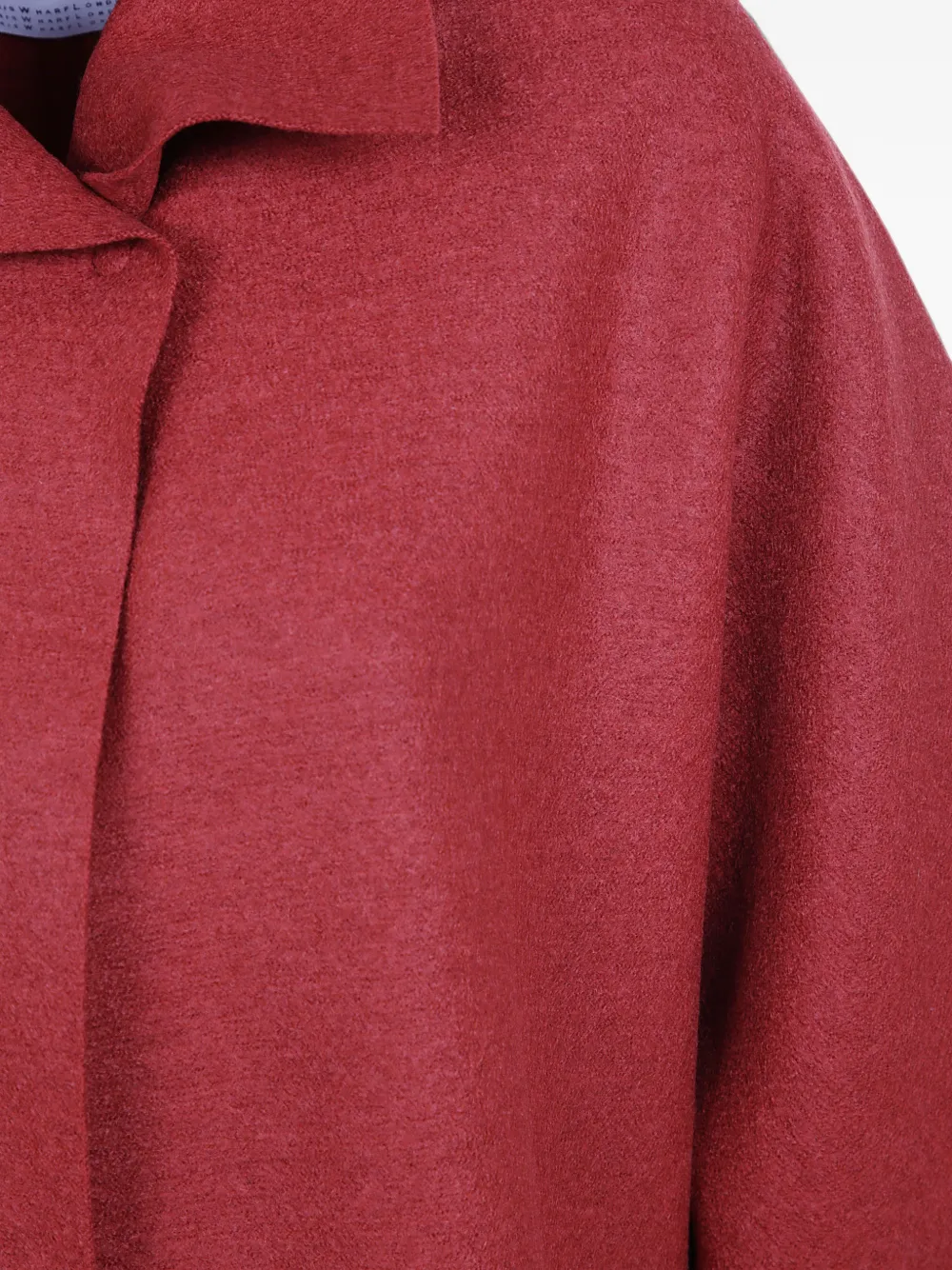 Harris Wharf London Jas met asymmetrische kraag en cropped mouwen Rood