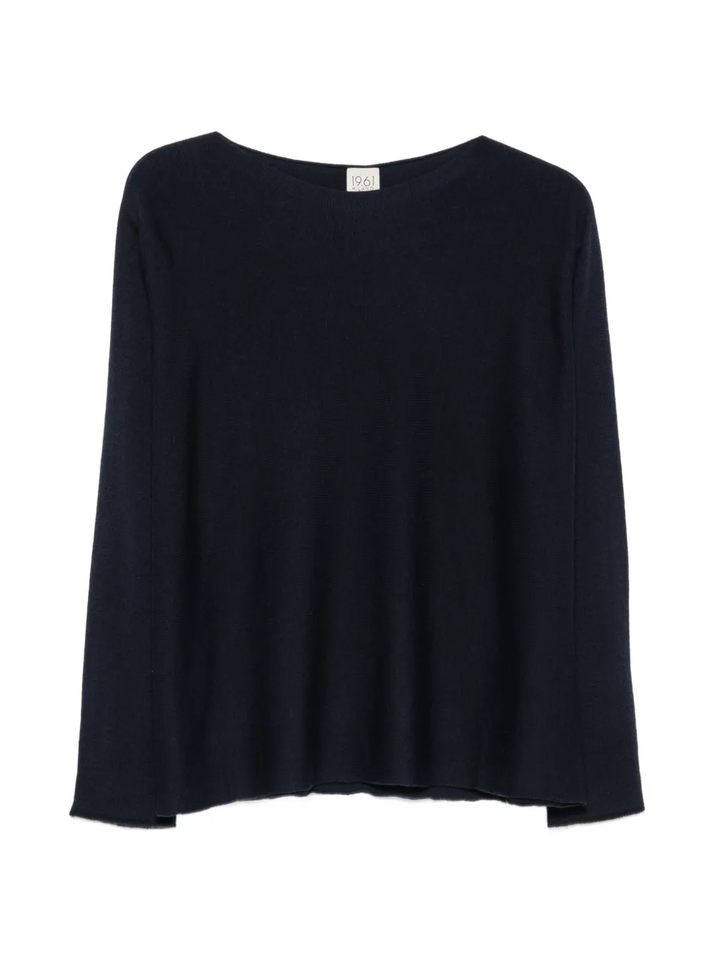 19.61 MILANO Fein gestrickter Pullover - Blau