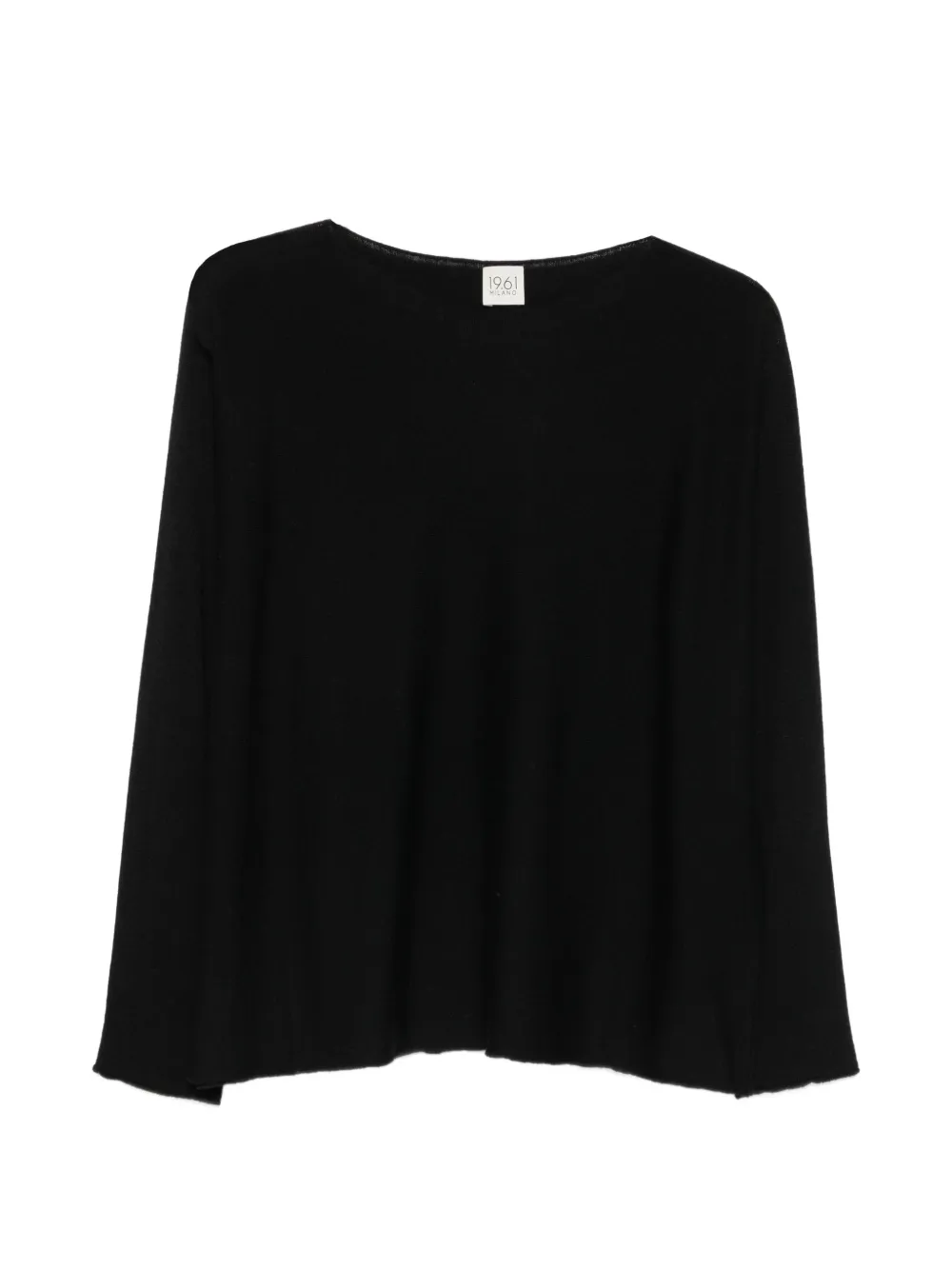 19.61 MILANO Fein gestrickter Pullover - Schwarz