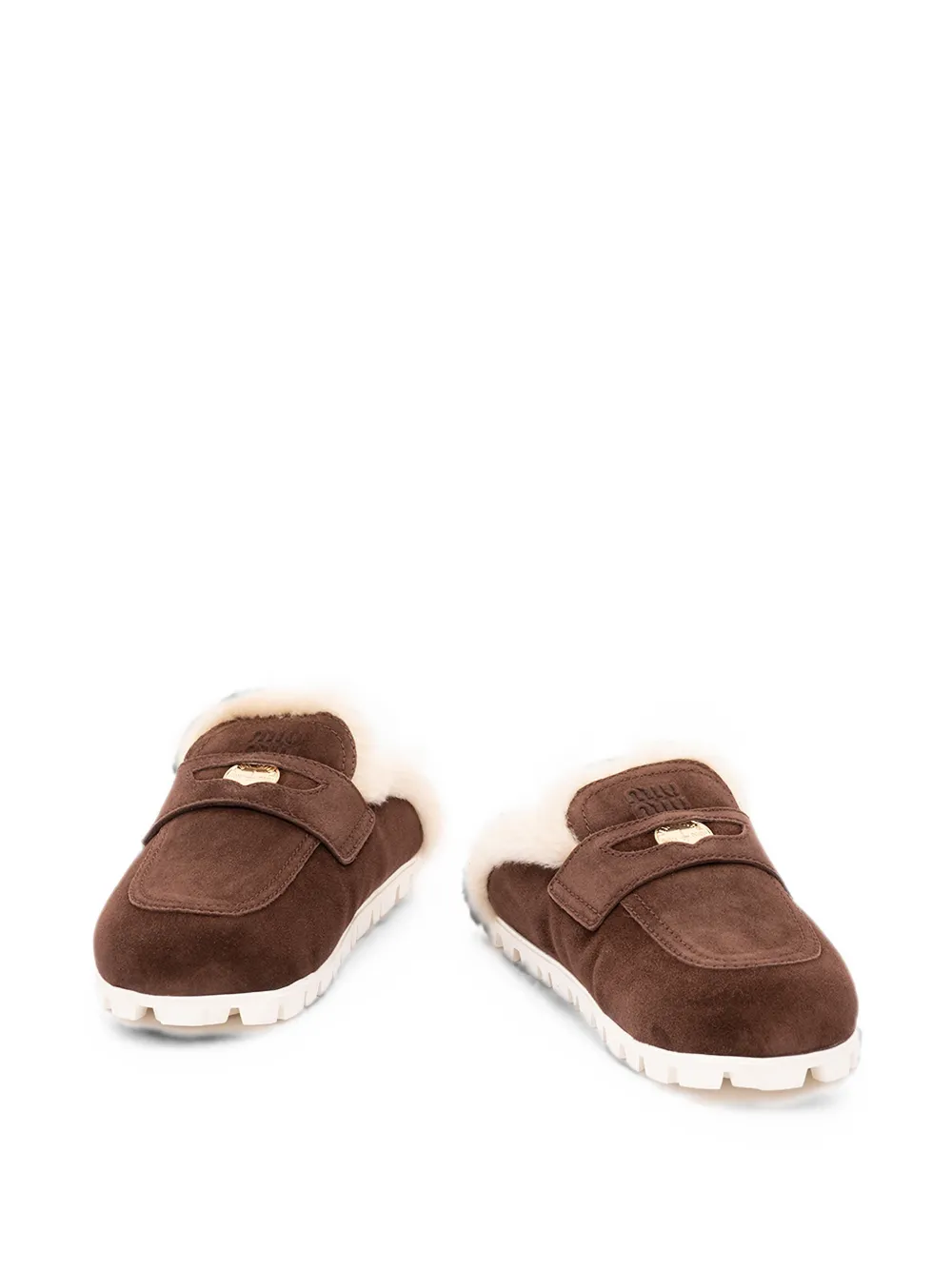 Miu logo-plaque mules Bruin