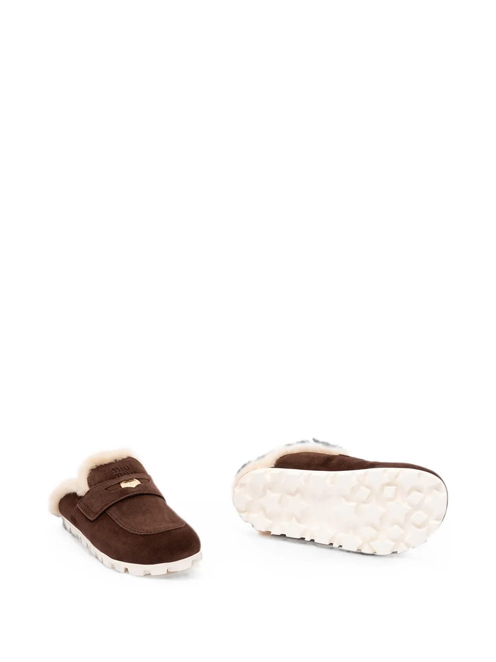 Miu logo-plaque mules Bruin