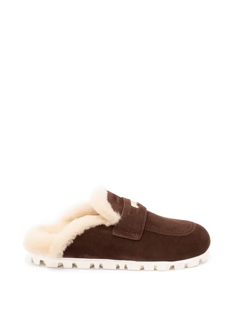 Miu Miu logo-plaque mules