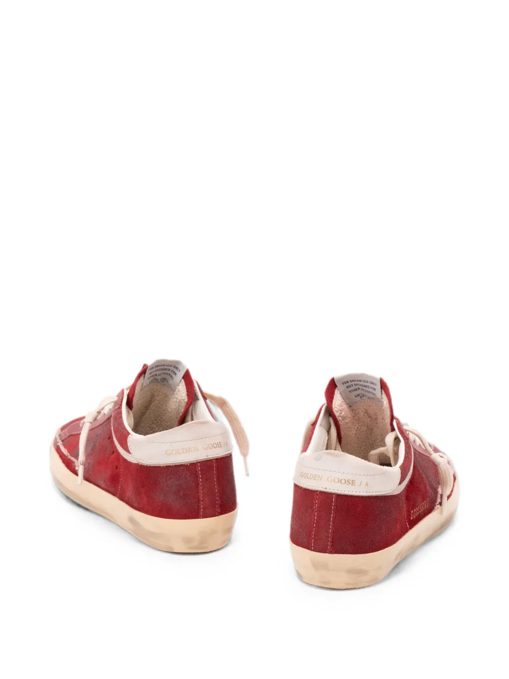 Golden Goose Super-Star distressed-effect sneakers Rood