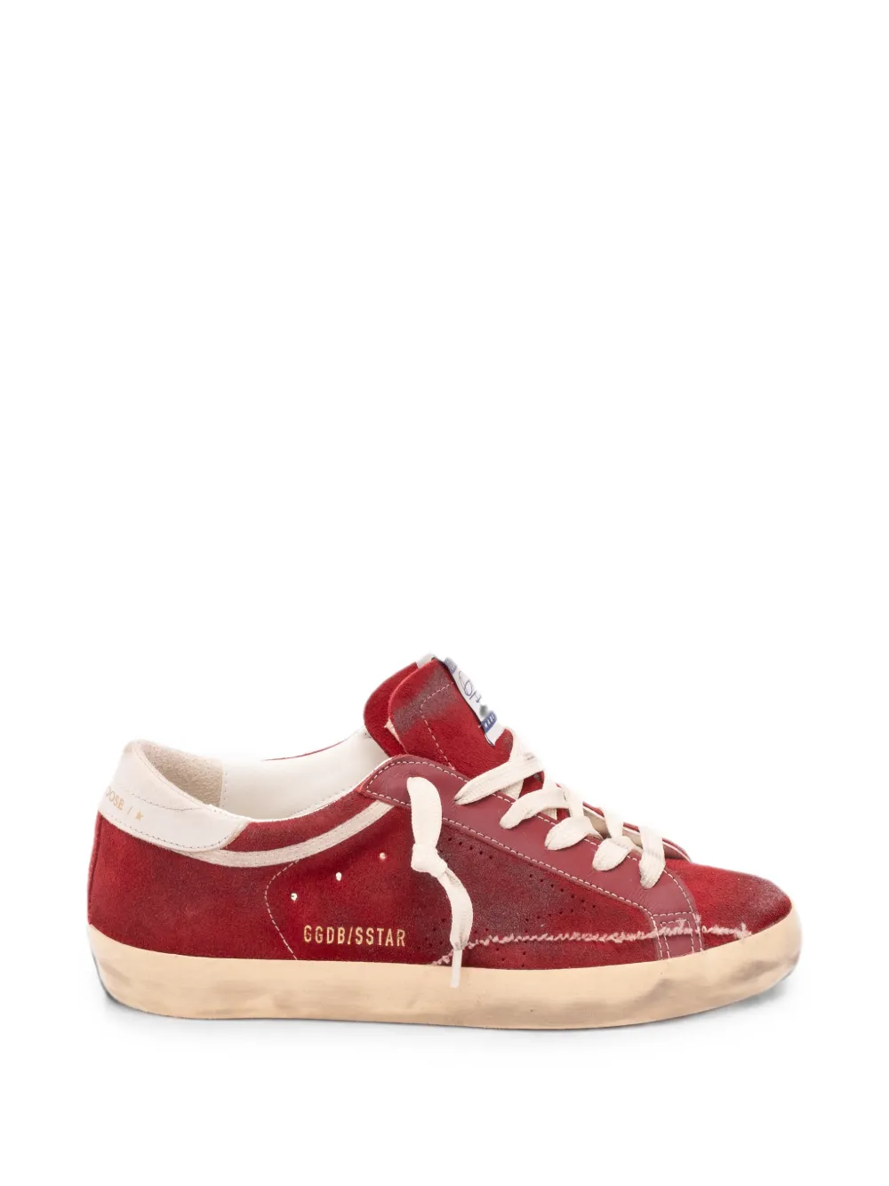 Golden Goose Super-Star distressed-effect sneakers Rood