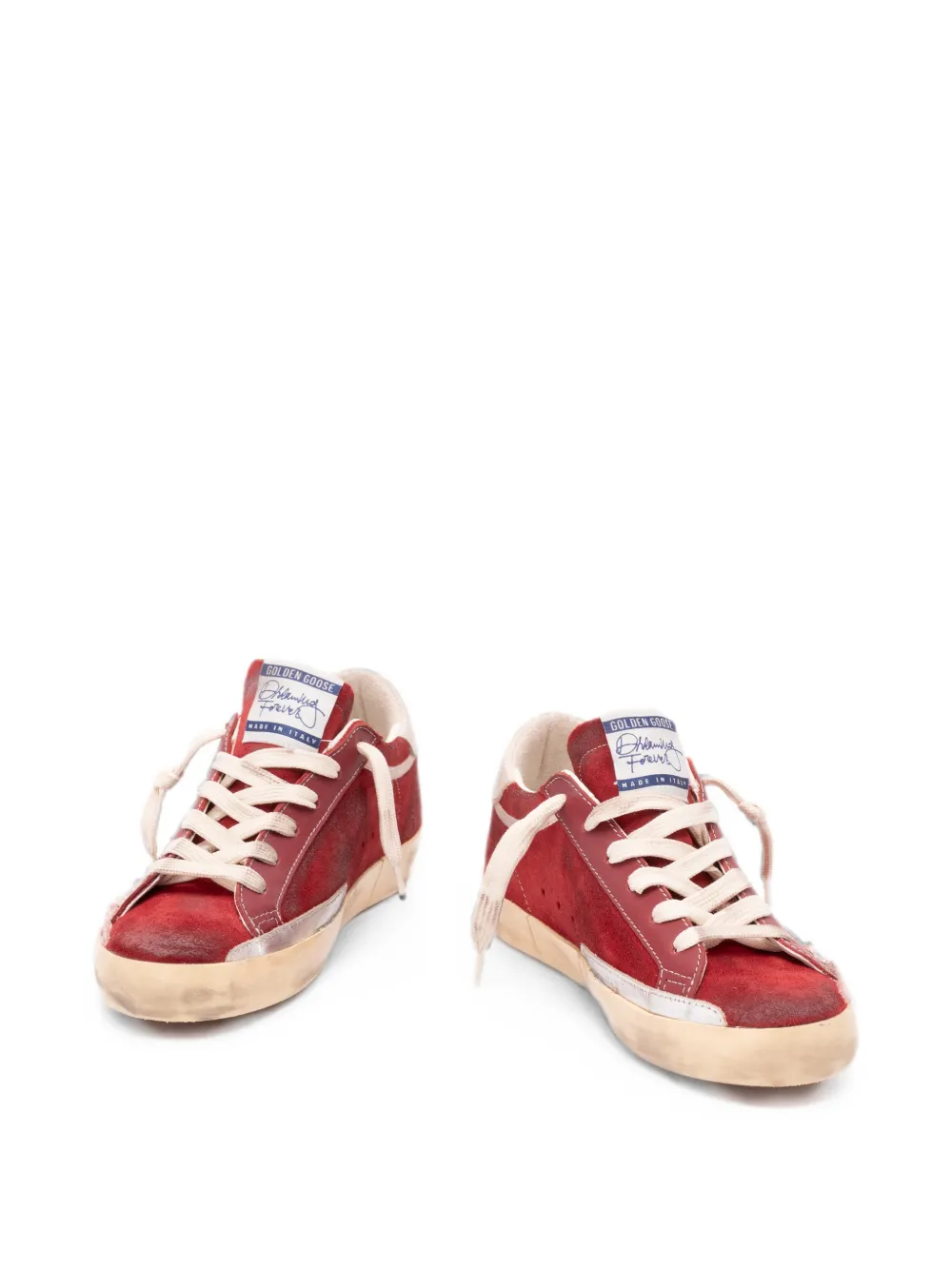 Golden Goose Super-Star distressed-effect sneakers Rood
