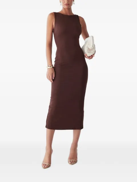 BWLDR Suny textured sleeveless midi dress