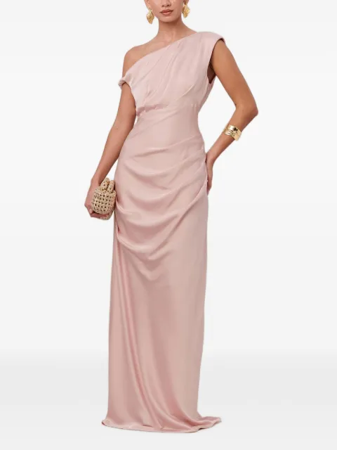 SÁVEL vestido largo Justina con diseño drapeado