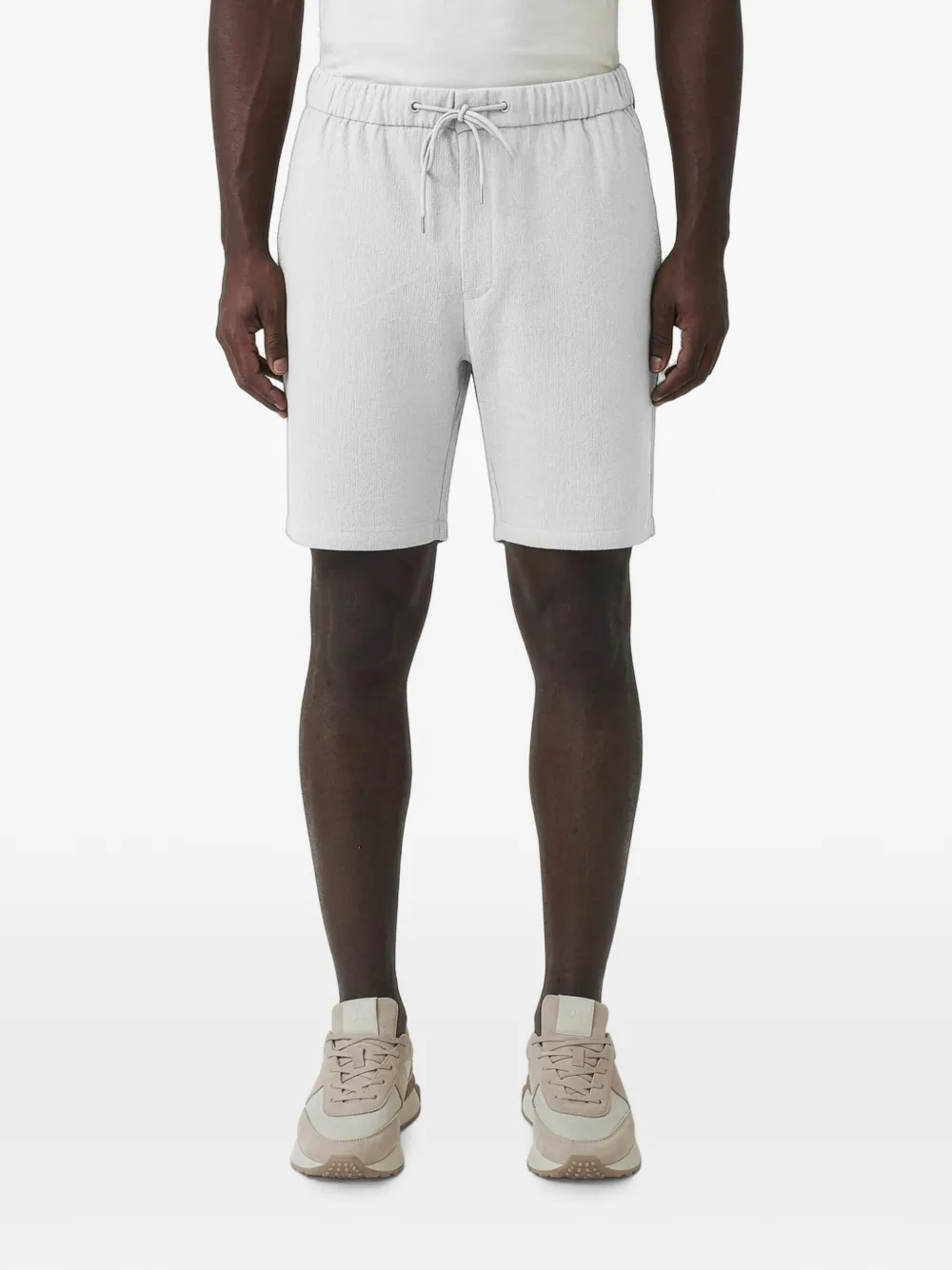 MAUVAIS textured drawstring shorts - Bianco