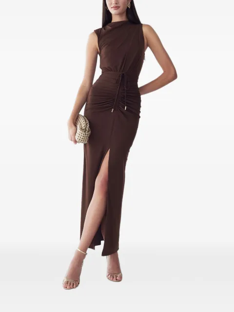 BWLDR ruched sleeveless maxi dress
