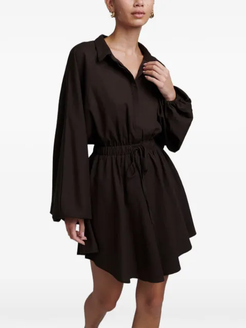 ST MRLO Shauna drawstring-waist long-sleeve mini dress