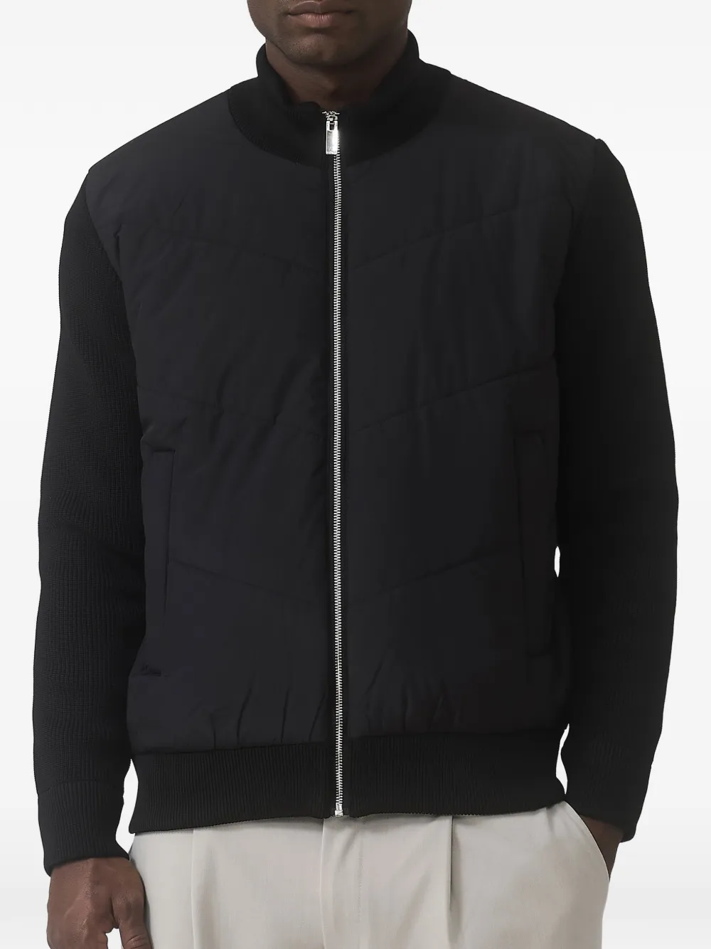 MAUVAIS quilted panelled jacket | negro | Image 1