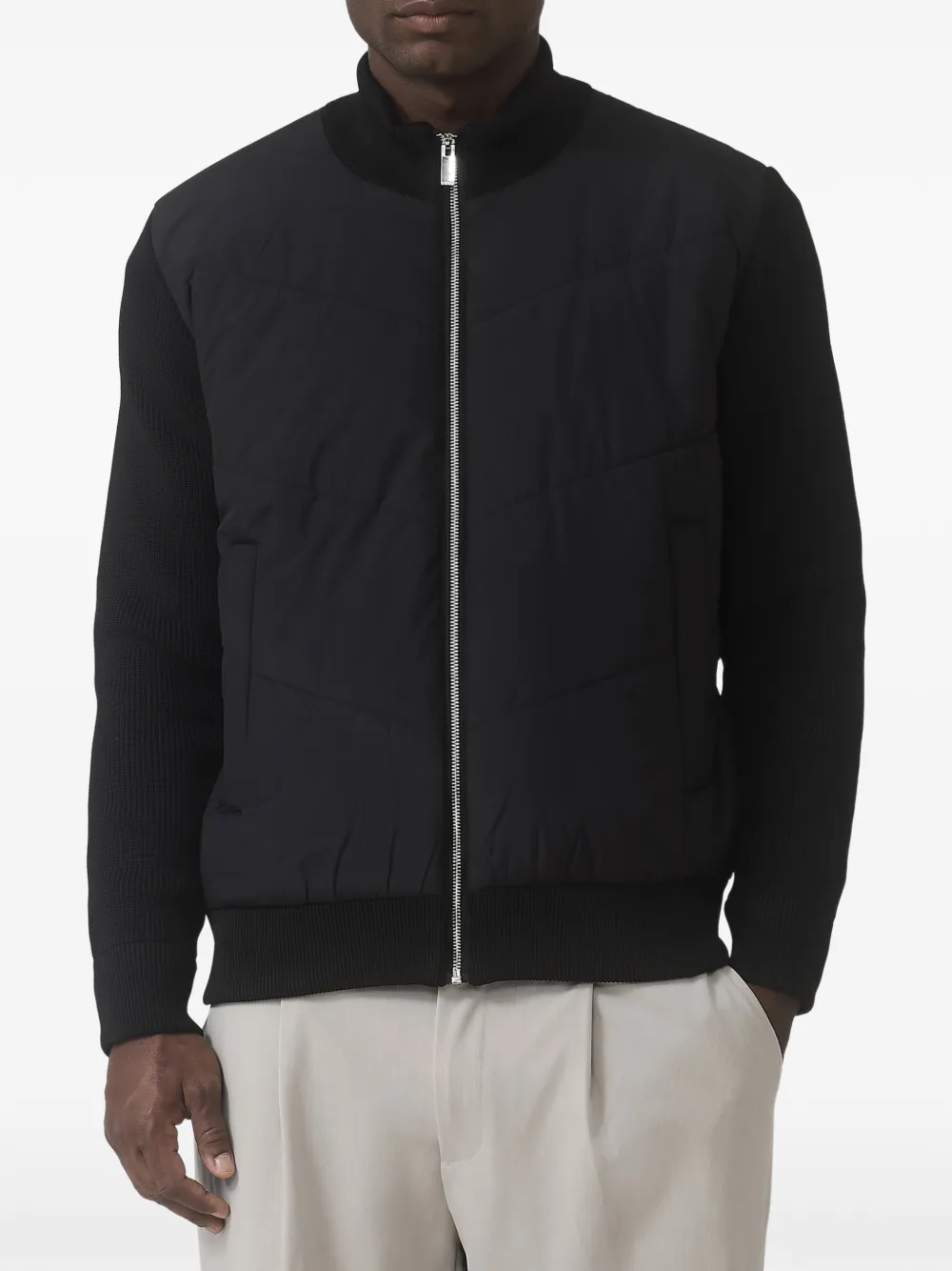 MAUVAIS quilted panelled jacket - Nero