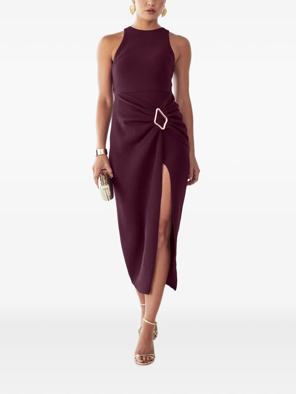 BWLDR Soraye buckle-detail midi dress